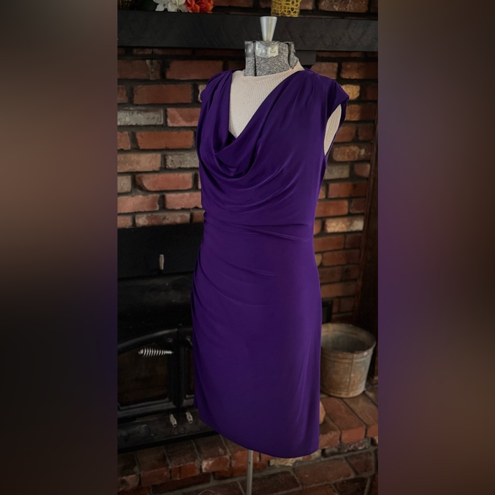 Ronni Nicole Deep Purple Midi Dress